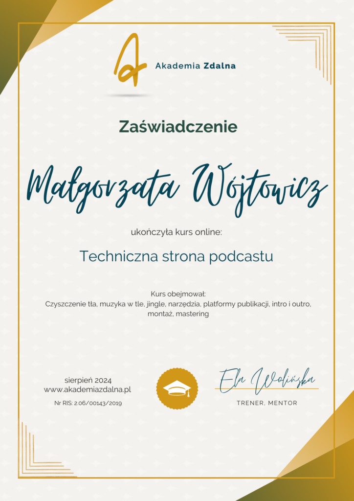 certyfikat akademia zdalna mailerlite