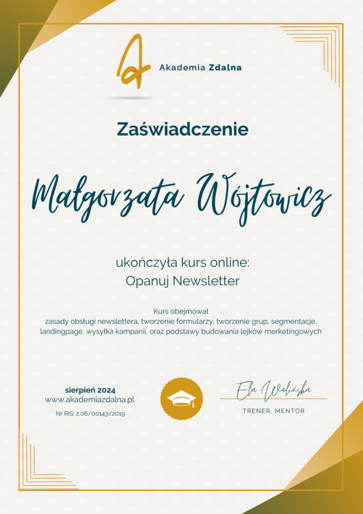 certyfikat akademia zdalna podcast